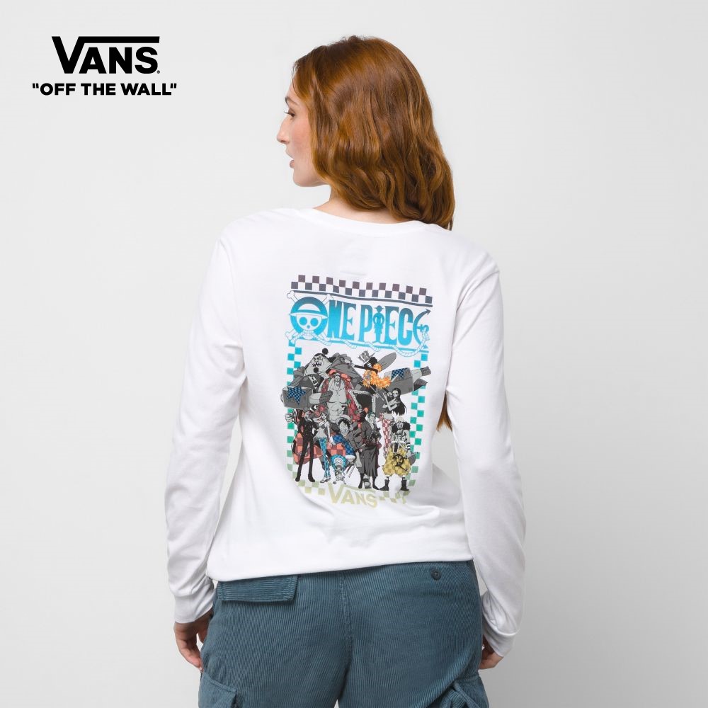 Vans X One Piece Long Sleeve BFF Tee Women White VN00038BWHT1